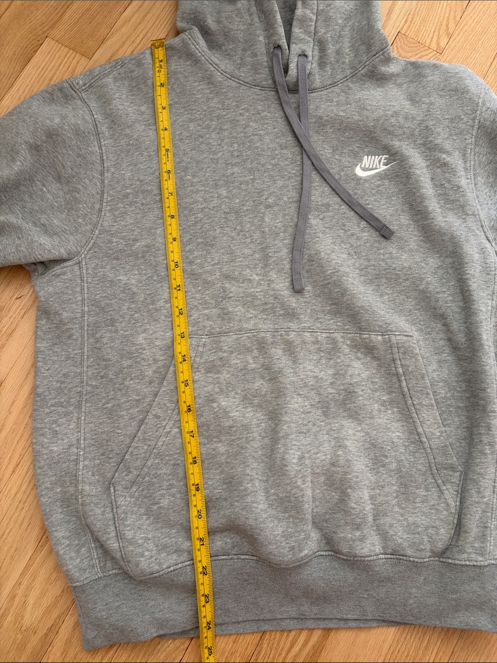 Nike Heather Gray Pullover Hoodie Sweatshirt - Picture 2 of 3